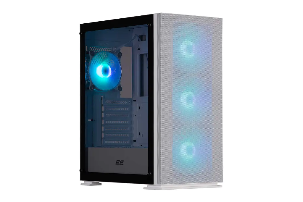 2E Gaming Корпус Virtus Neo G3301NW без БП 2xUSB3.0, 1xUSB2.0, 3x140мм ARGB, 1x120мм ARGB, VGA 340мм, LCS ready, контроллер с пультом, TG Side Panel, ATX, белый - фото 2