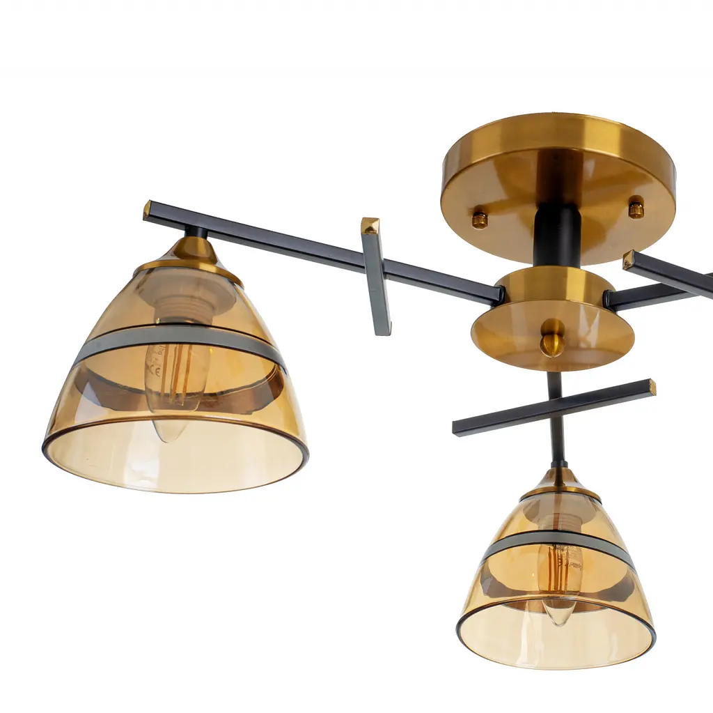 Люстра потолочная Brille в спальню E27 60W G (LK-714S/3) - фото 4