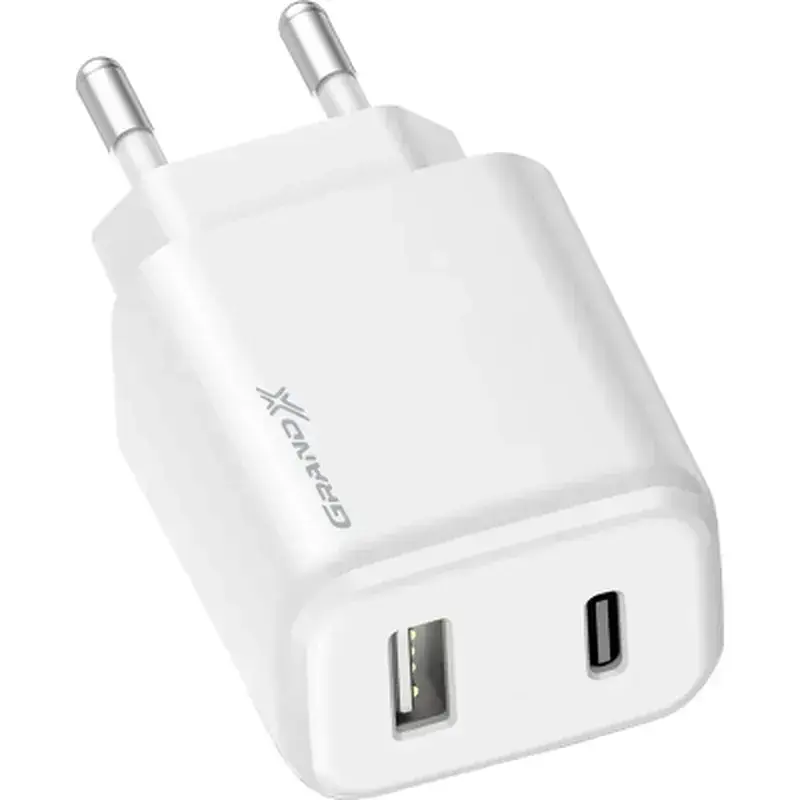 Зарядний пристрій Grand-X CH-890 Fast Charge 1xUSB-C PD20W + 1xUSB QC4.0 + AFC SCP FCP Black (CH-890) - фото 2