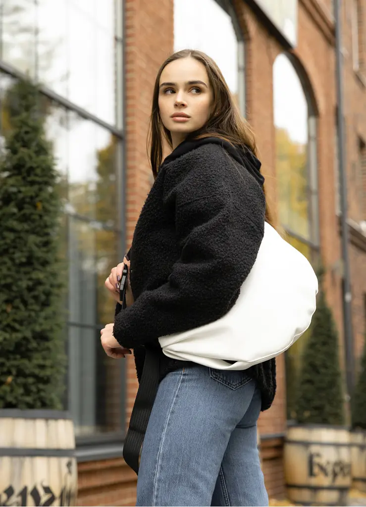 Сумка жіноча Sambag HOBO BAG-GLOVE Біла 25 х 58 х 4 см (53400008) - фото 7