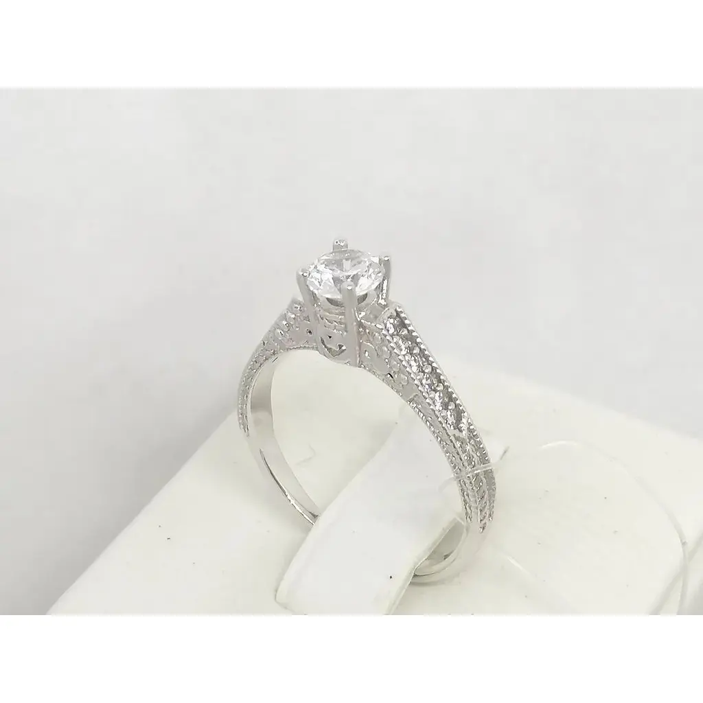 Срібне кільце Qvaliz з фіанітами. 901-00216 17,5 - фото 4