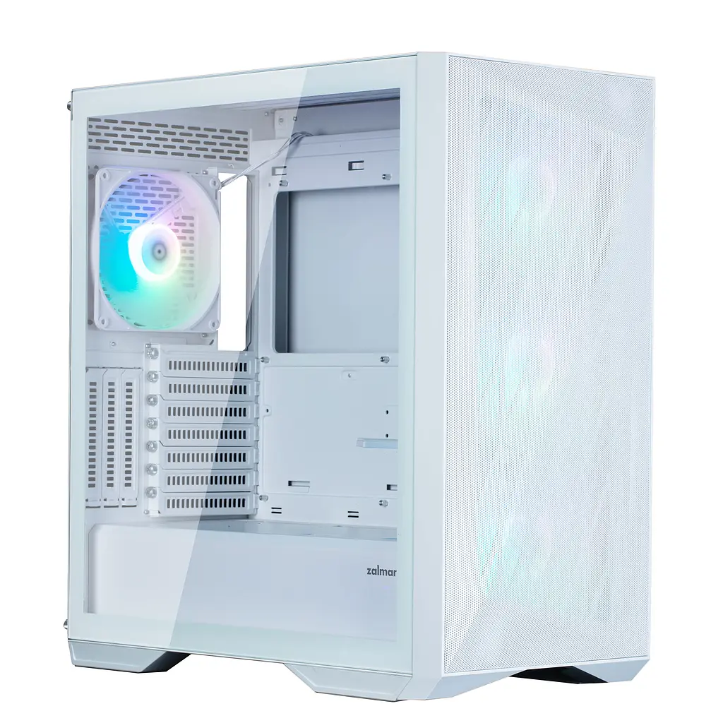 Zalman Корпус Z9 Iceberg MS без БЖ 2xUSB3.0, 2xUSB2.0 1xUSB 3.1 Gen2 Type-C 4x140мм ARGB VGA 390мм LCS ready TG Side Panel EATX білий - фото 8