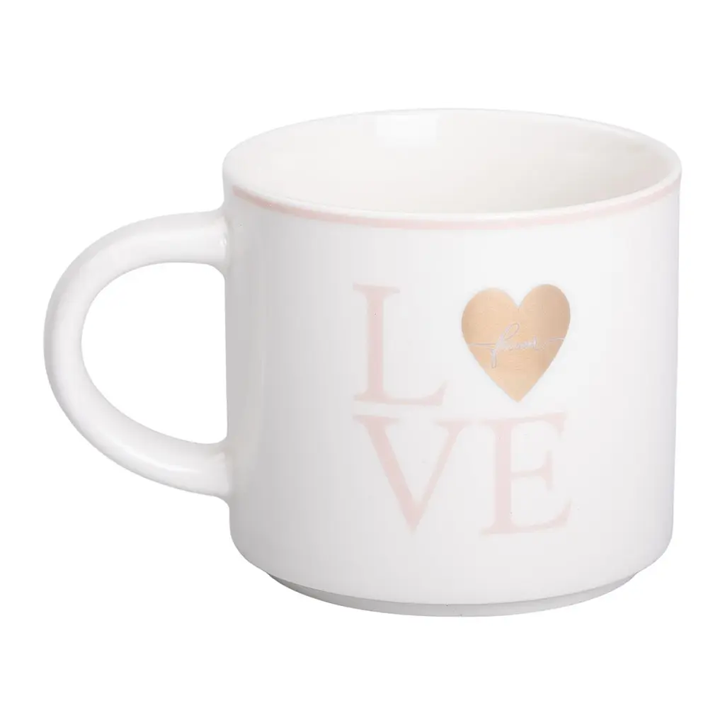 Чашка порцелянова Love 350 мл, білий Liling Rongxiang Ceramic RX-N240126WL - фото 11