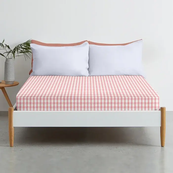 Дитяче простирадло Cosas Pink Check 110х160 см рожево-біле (PinkCheck_110x160) - фото 4