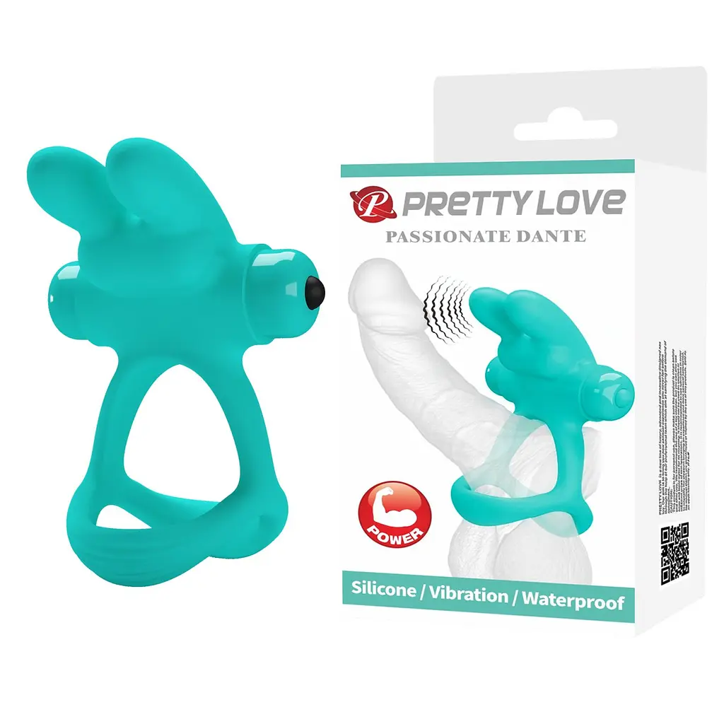 Ерекційне кільце Pretty Love Passionate Dante 8.7 см бірюзовий - фото 2