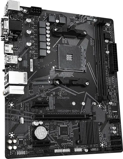 Материнська плата GIGABYTE A520M S2H (A520M S2H) (Socket AM4, AMD A520, Micro-ATX) - фото 2