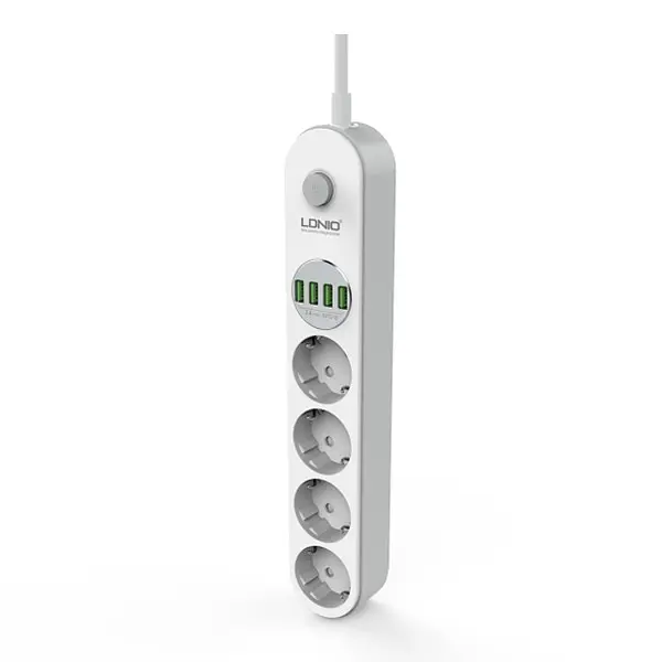 Мережевий фільтр-продовжувач LDNIO SE4432 (4 х розетки 4 х USB) 2 м - фото 4
