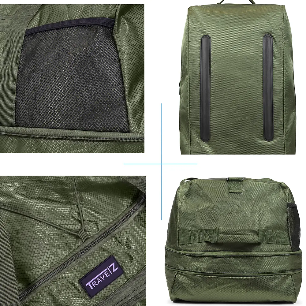 Сумка дорожня на колесах TravelZ Wheelbag Doubleloader foldable green 80(95)L (603097) - фото 6