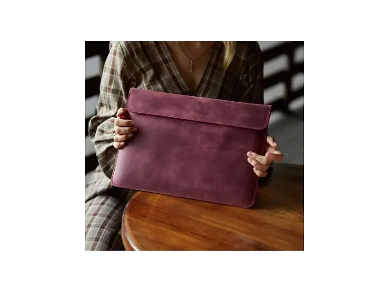 Чохол для ноутбука InCarne Klouz MacBook Pro 14 2021-2025 (вінтажний) бордо (klouz-burgundy-vintage-pro-14) - фото 3