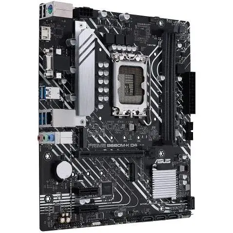 Материнська плата Asus Prime LGA1700, B660M-K D4, B660, 2xDDR4, Int.Video(CPU), 4xSATA3, 2xM.2, 1xPCI-E 16x 4.0, 2xPCI-E 1x 3.0, ALC997, GLan, 5xUSB3.2/4xUSB2.0, VGA/HDMI, MicroATX - фото 3