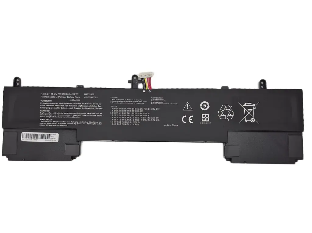 Акумулятор C42N1839 для Asus ZenBook 15 UX534 UX534F UX534FA UX534FT UX563 UX563FD Q546FD (15.2V 3400 mAh) - фото 2