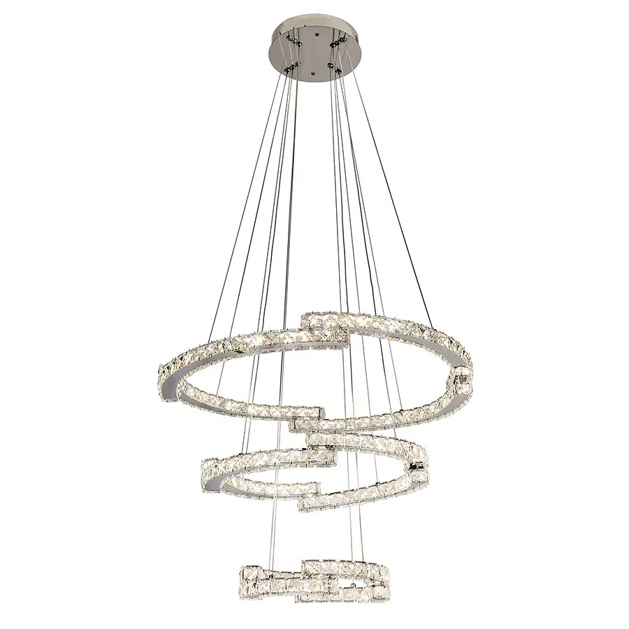 Люстра потолочная LED Levistella 802L8517 CH, 82W, регулируемая температура света, современный стиль, хромированный металл - фото 2