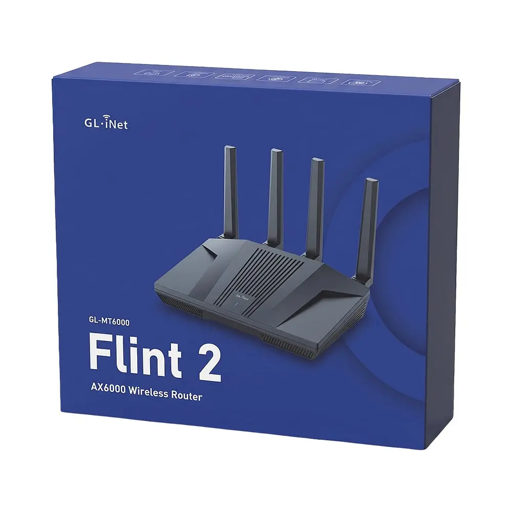WiFi 6 маршрутизатор GL.iNet Flint 2 (GL-MT6000-EU) 2.5G дводіапазонний (73-01005) - фото 8