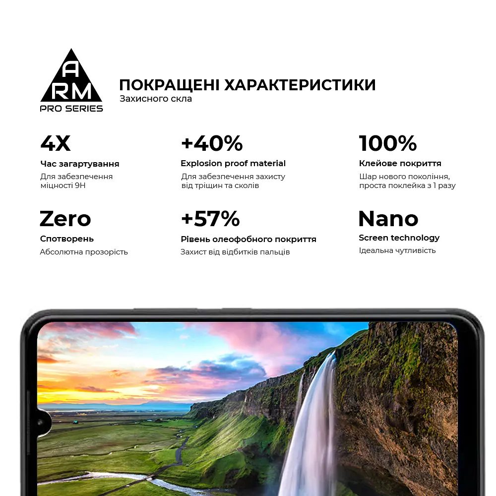 Захисне скло на ZTE Blade L220 з олеофобним покриттям, Pro, повне проклеювання, антистатичний і пиловідштовхуючий шар, 9H, самоклеючеся, 2.5D, на весь екран, антистатичний клей, ArmorStandart (ARM68890) - фото 5