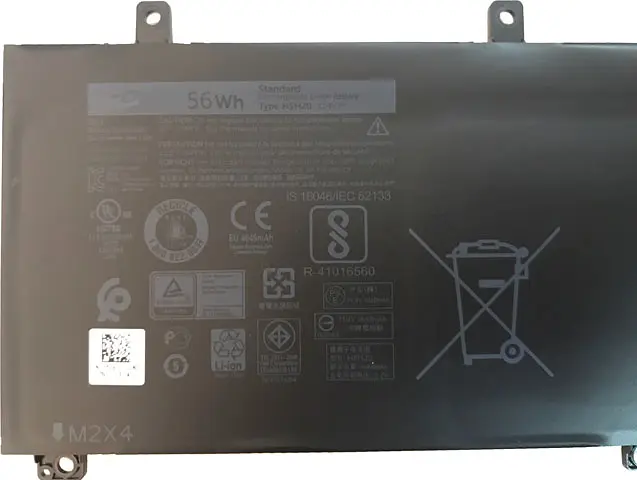 Акумулятор для ноутбука Dell XPS 15-9560 (short) H5H20, 56Wh (4649 mAh), 3cell, 11.4V, Li-ion, чорний - фото 3