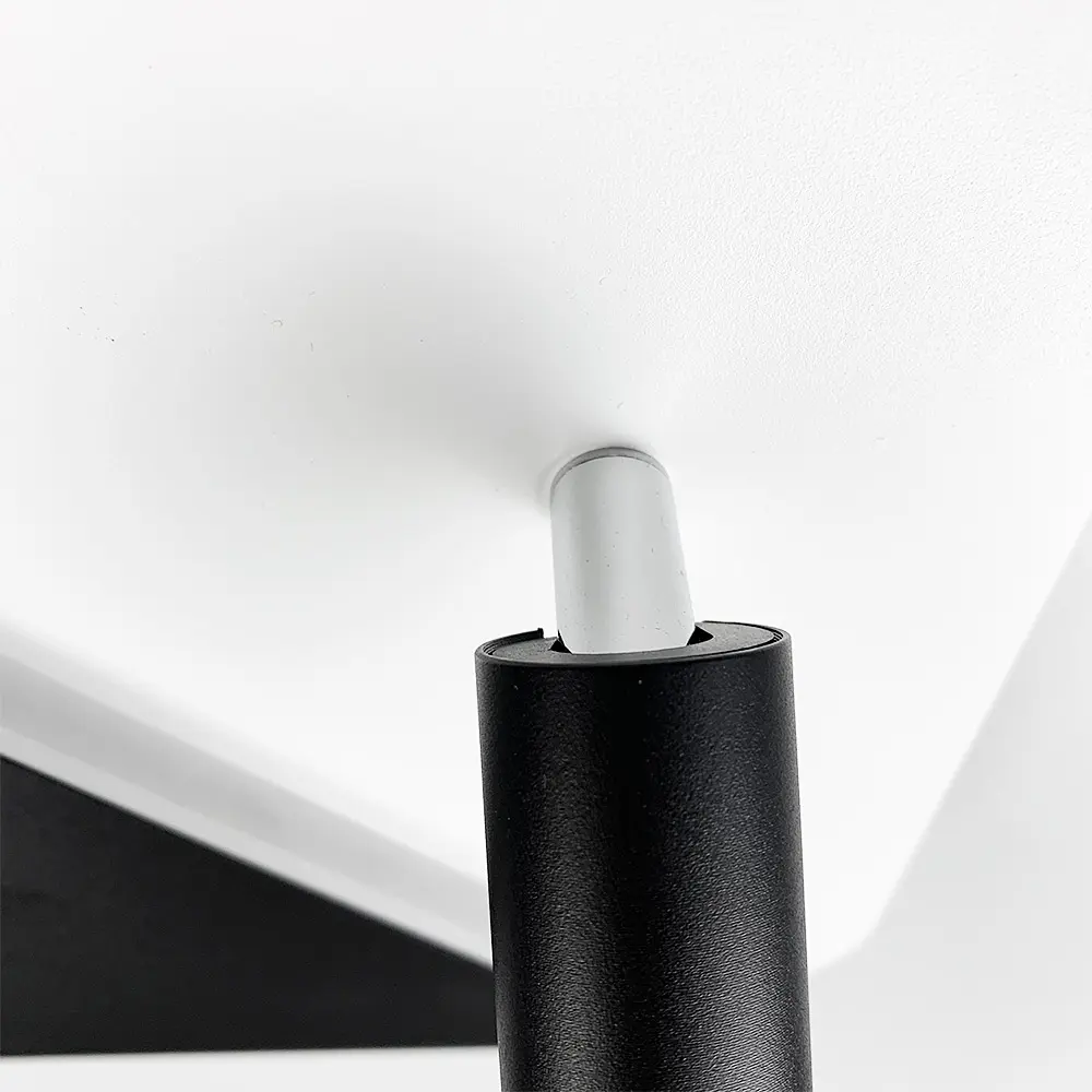 Настінний білий з чорним квадратний світильник із спотом Line F W 087 BK+WT - фото 6