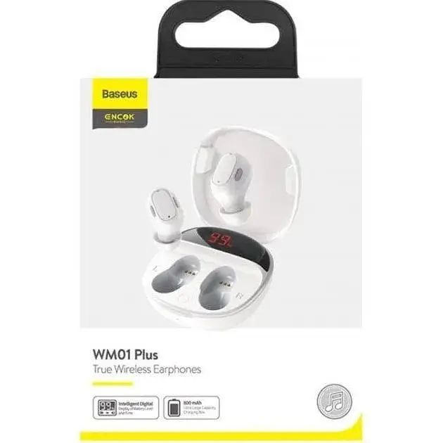 Беспроводные наушники Baseus Encok WM01 Plus (NGWM01P-02, NGWM010002) белые - фото 2