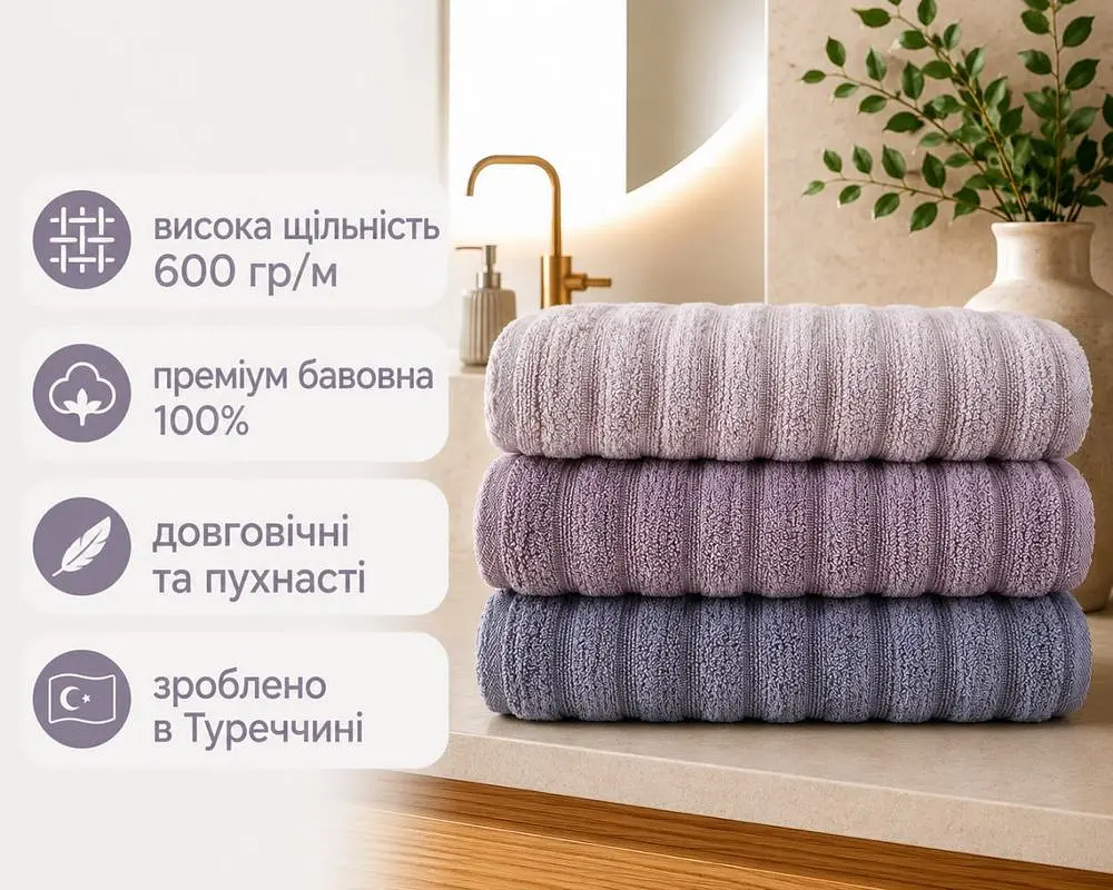 Набір турецьких махрових рушників Cestepe MicroCotton Premium 3 штуки 50x90 Ezgi 2 щільність 600 г/м2 - фото 2