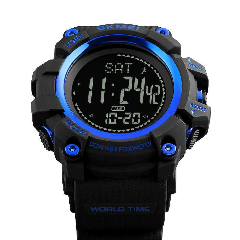 Наручний годинник чоловічий 1356BU Black-Blue Compass Skmei acs0030794 - фото 3