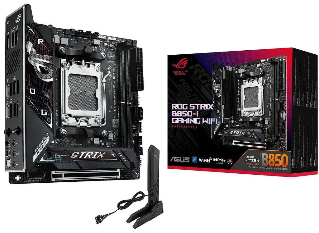 Материнська плата ASUS ROG STRIX B850-I GAMING WIFI (ROG STRIX B850-I GAMING WIFI) (Socket AM5, AMD B850, Mini-ITX) - фото 11