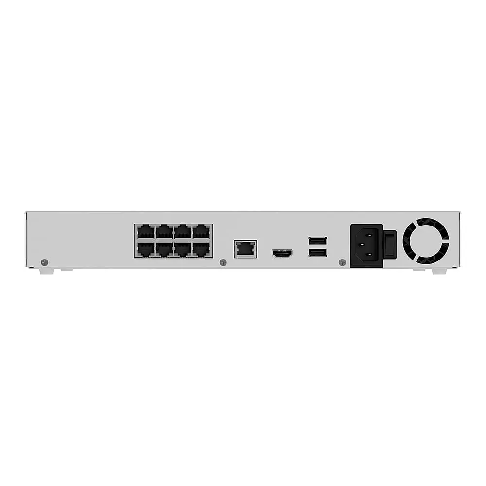 IP-відеореєстратор 16-канальний 12Mp Ajax NVR H2D8PAC (16-ch) White з 8 портами PoE (26-00729) - фото 4