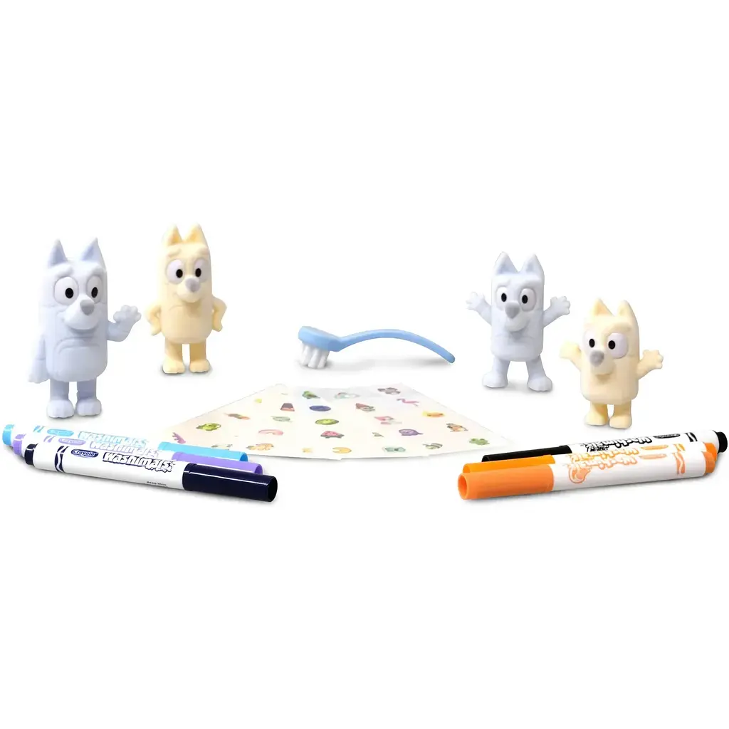 Набір для творчості Crayola Washimals Bluey 4 персонажі, 6 фломастерів та 40 наліпок (74-0253) - фото 2