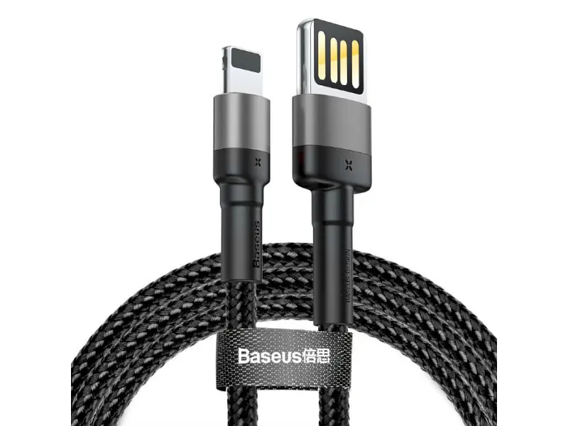 Кабель BASEUS Cafule Cable USB for Lightning Gray/Black 2м (CALKLF-HG1)
