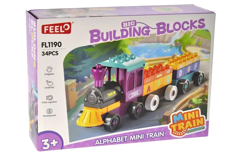 Конструктор FL1190 "Потяг" 34 дет. р.22x6x16 см YG Toys
