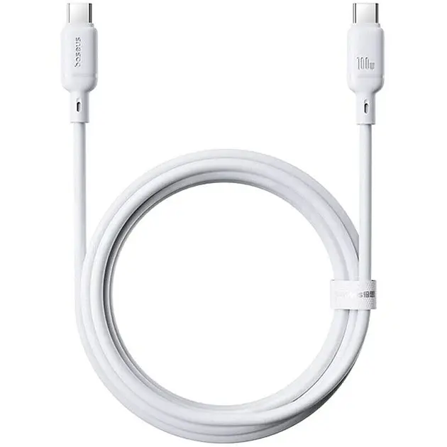 Кабель Baseus Silky Series Cable Type-C to Type-C 100W 2m P10377704213-01 White - фото 3