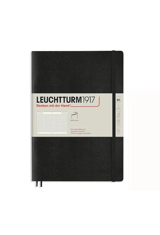 Блокнот Leuchtturm1917 Composition (B5), М'яка обкладинка, чорний, клітинка (362870) - фото 7
