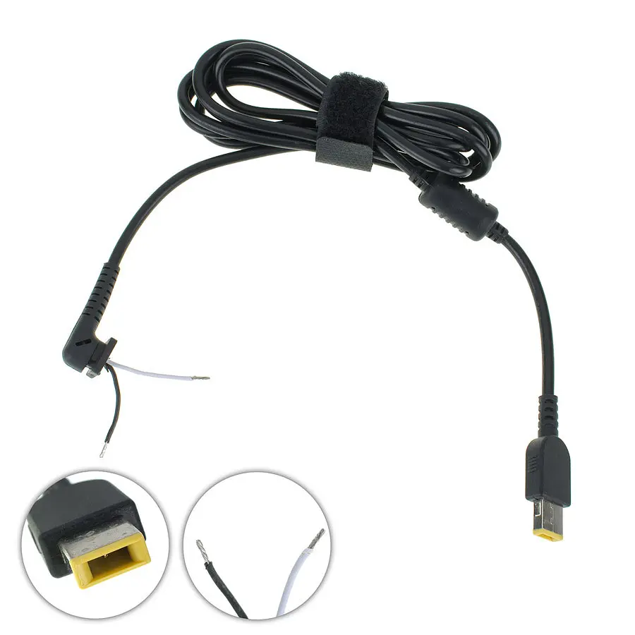 DC кабель живлення для БЖ LENOVO 90W USB+pin опір 550 Ом!!! 2 дроти (2x1мм) (Square 5 Pin DC Plug) (від БЖ до ноутбуку)