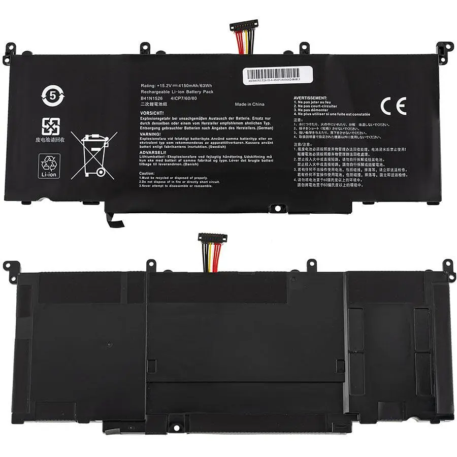 Батарея для ноутбука Asus B41N1526 (GL502VT GL502VS GL502VM FX502VD FX502VD) 15.2V 4150mAh 63Wh Чорний - фото 2