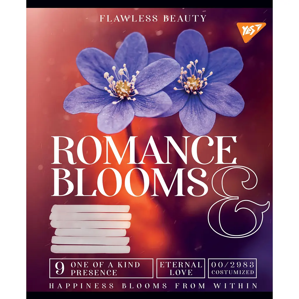 Набор тетрадей Yes Romance Blooms A5 в линию 96 листов в ассортименте 5 шт. - фото 4