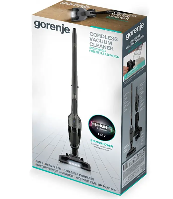 Пилосос акумуляторний Gorenje SVC 216 GFW SVC216GFW сірий (734540) - фото 4