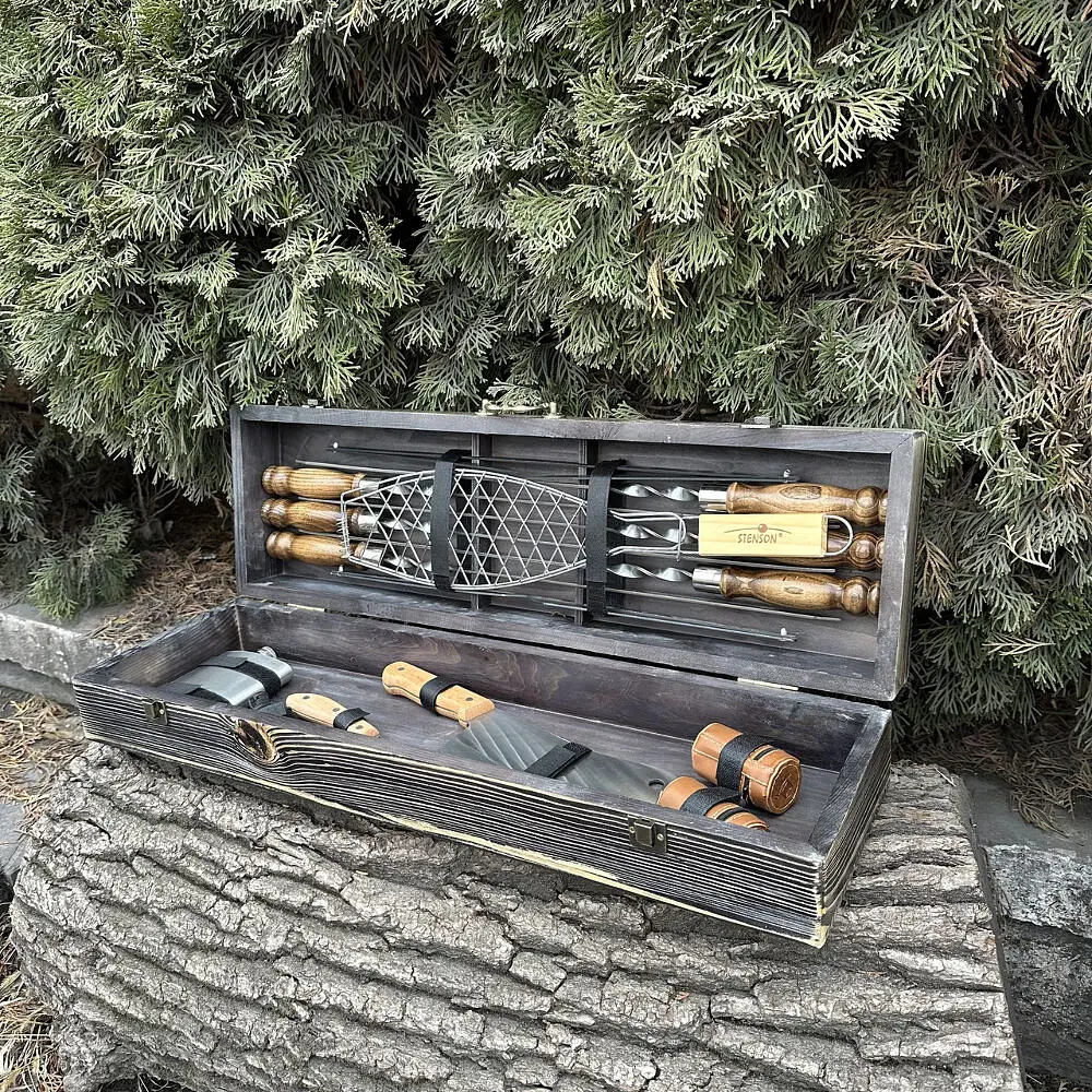 Подарунковий набір Mzavod Майстер BBQ темна текстура - фото 6