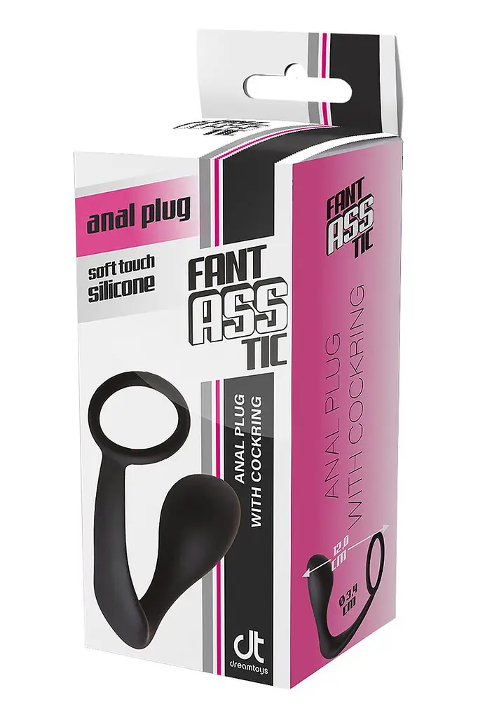 Анальна пробка з ерекційним кільцем Fantasstic Anal Plug With Cockring Black - фото 4