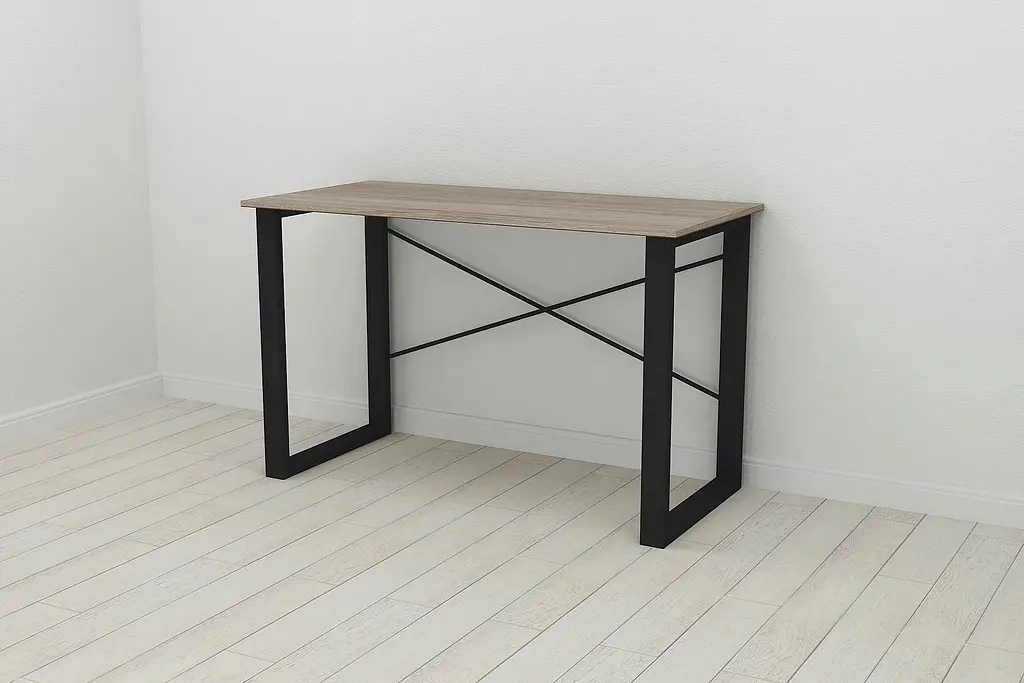 Письменный стол Ferrum-decor Драйв 750x1200x700 Черный металл ДСП Дуб Сонома Трюфель 16 мм (FRD-103175) - фото 6