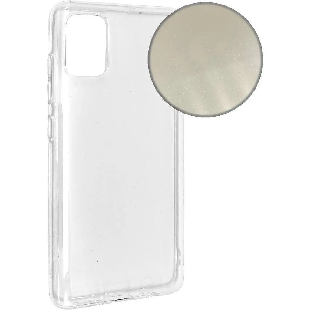 Чехол-накладка Molan Cano Silicone Jelly Glitter Clear Case для Samsung Galaxy A31 (SM-A315) (clear) - фото 2