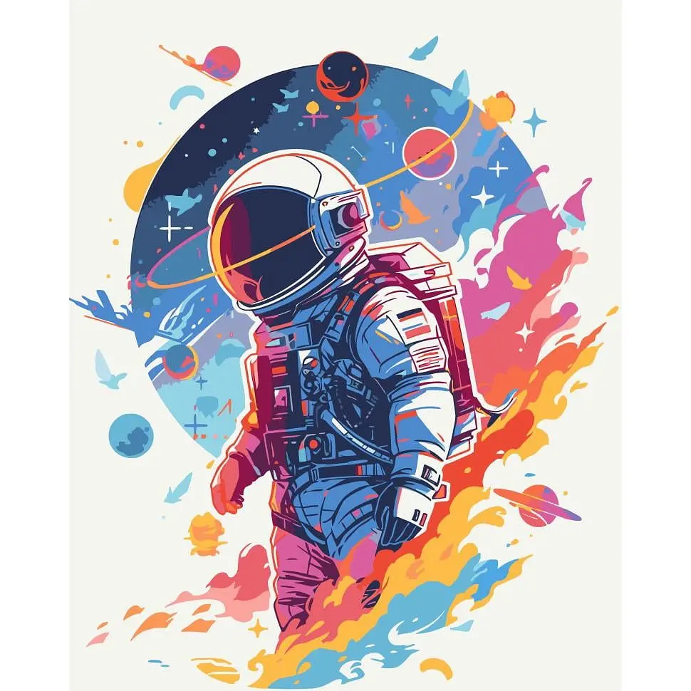 Картина за номерами ART CRAFT Космічний дослідник 40x50 см Різнокольоровий (PM-194-K-1534)