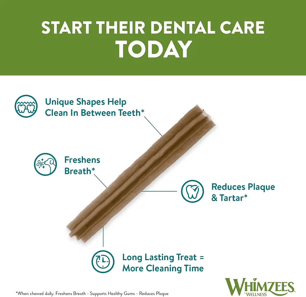 Натуральні ласощі для зубів собак WHIMZEES Dental Treats Stix L 7 шт. - фото 3