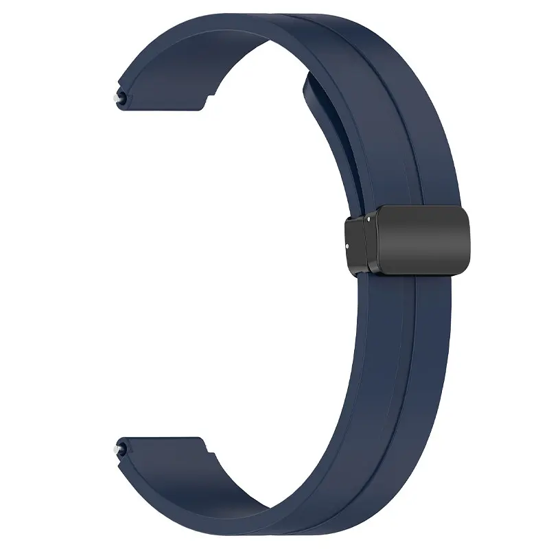 Ремінець Line Magnetic для Xiaomi Mi Band 9/8/10 Синій / Dark Blue - фото 2