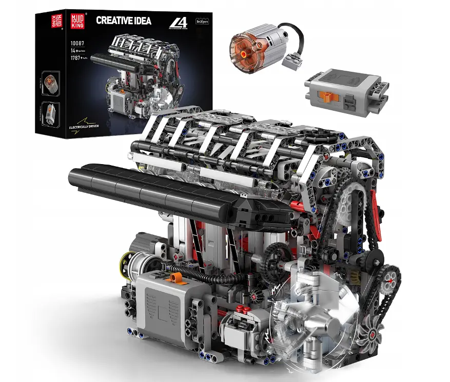 Конструктор двигатель Mould King Technic L4 четырехцилиндровый бензиновый L4 для детей и взрослых 1897 деталей - фото 2