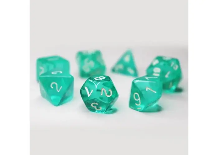 Набор кубиков Transparent 7 Dice Set - Aqua , 7 шт. (g7dtran07) - фото 3
