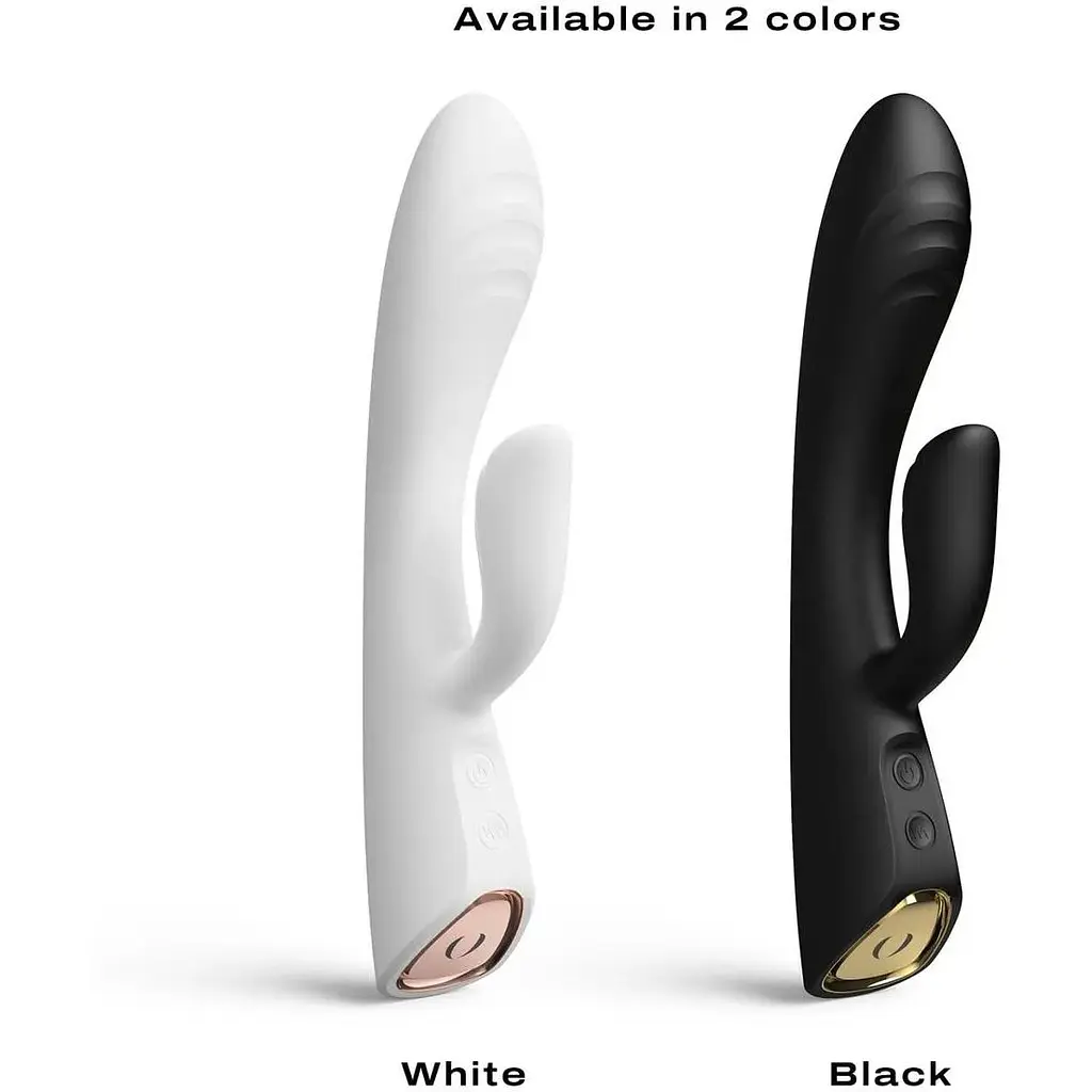 Вібратор-кролик з підігрівом Dorcel Flexi Rabbit Black Гнучкий стовбур - фото 7