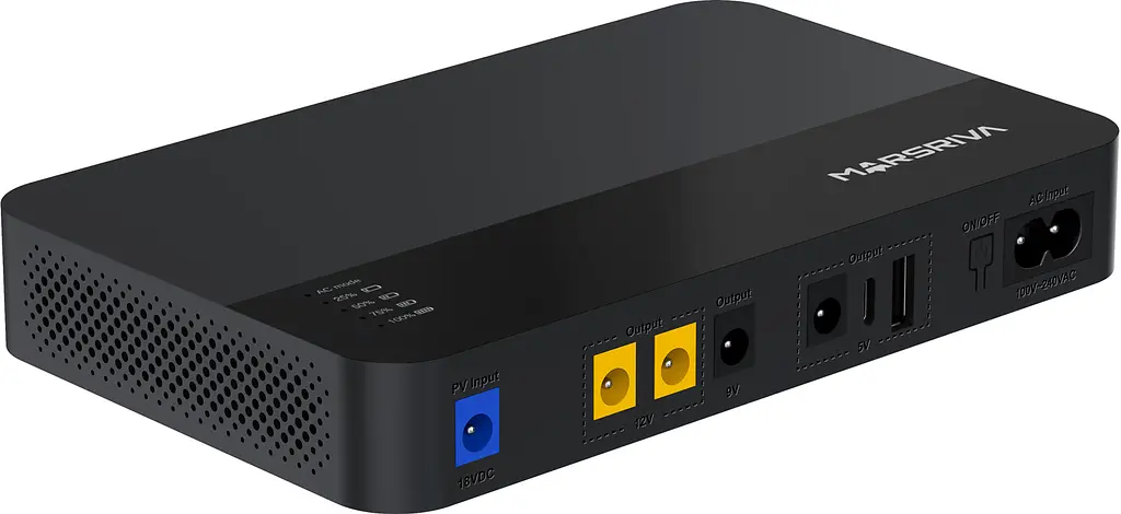 ДБЖ Marsriva DC Router UPS KP1Plus 240VAC,4хDC+USB OUT, 2x5V/9V/2x12V1.5A 18W 16000mAh Li-ion - фото 2