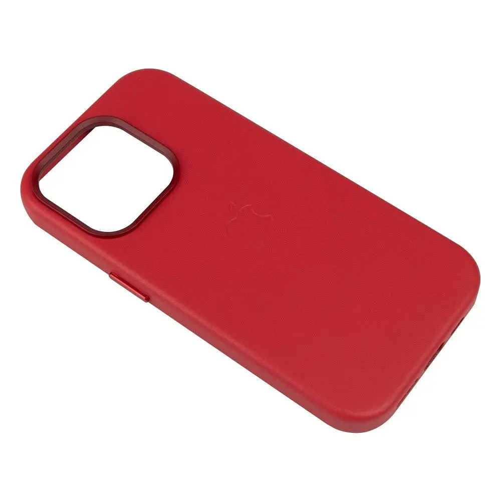 Чохол Leather Case для Apple iPhone 14 Crimson - фото 2
