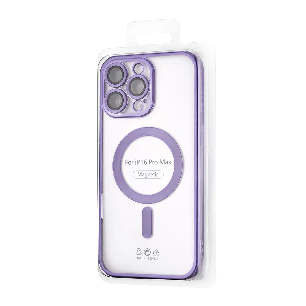 Чохол Ductil Metallic Edge with MagSafe (Protected Camera & Lens) iPhone 16 Pro Max Deep Purple - фото 2