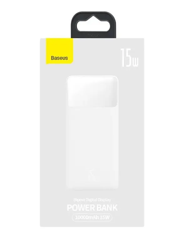 Внешний акумулятор (Power Bank) Baseus Bipow Overseas 15W 10000mAh белый PPBD050002 / PPBD10 - фото 5
