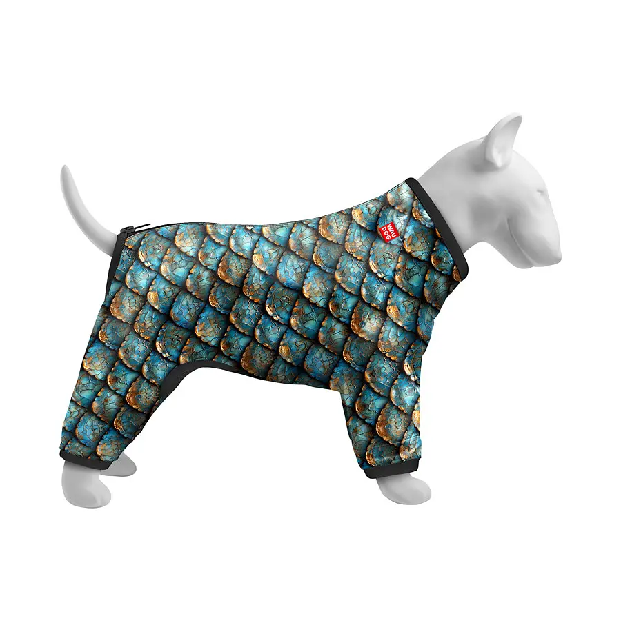 Ветровка для собак Collar Waudog Clothes, рисунок "Луска", S30, В 57-59 см, С 44-46 см - фото 3