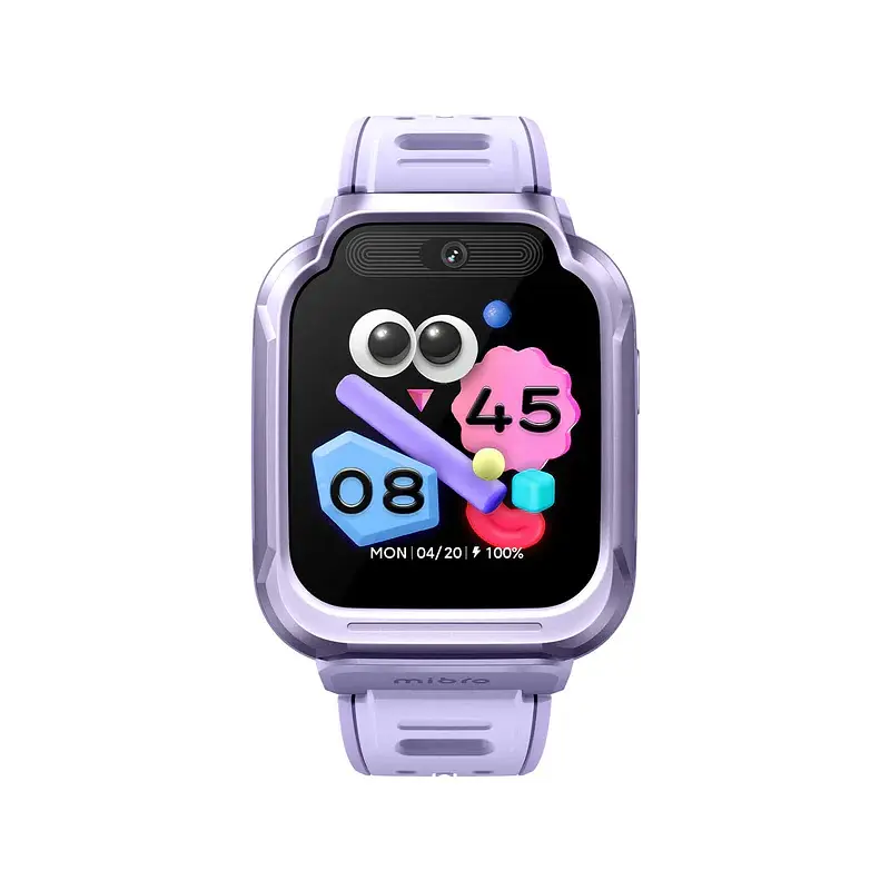Дитячий годинник-телефон Mibro S1, 1.68", 360x390, GPS, 8MP+5MP, 900мА·рік, 2АТM, лавандовий - фото 8